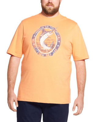 UPC 821126060828 product image for Izod Big & Tall Freedom Marlin T-shirt - Orange / Multi - 2XLT - Izod | upcitemdb.com