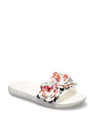 UPC 191448209947 product image for Crocs Sloane Timeless Sandals - White Floral - 8 - Crocs | upcitemdb.com