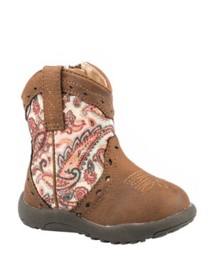 UPC 052356641031 product image for Roper Glitter Geo Western Crib Boots - Baby 1-3 - Brown - 2 - Roper | upcitemdb.com