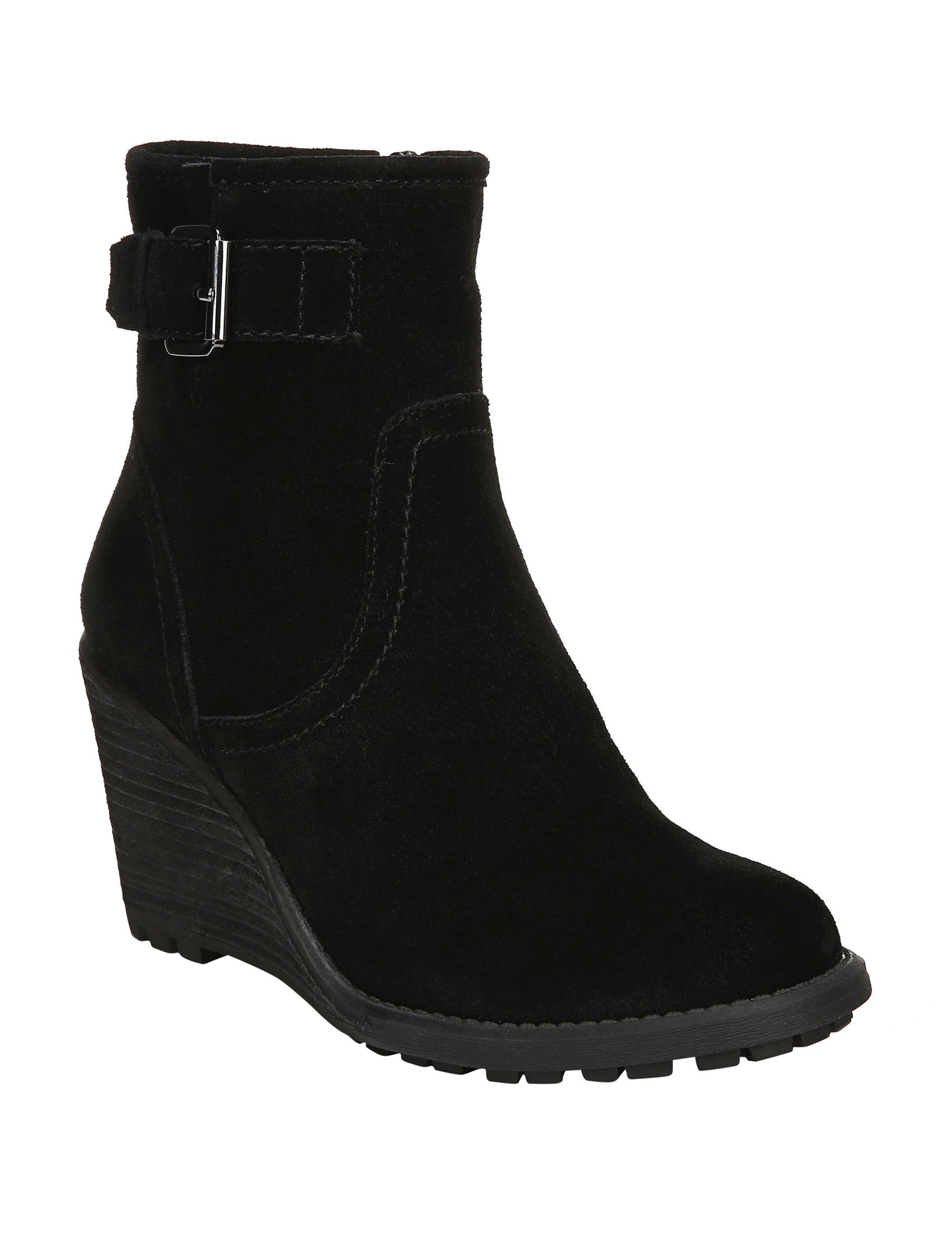 UPC 742976000447 product image for Carlos by Carlos Santana Women's Trace Buckle Wedge Boots - Black - 10 - Carlos  | upcitemdb.com