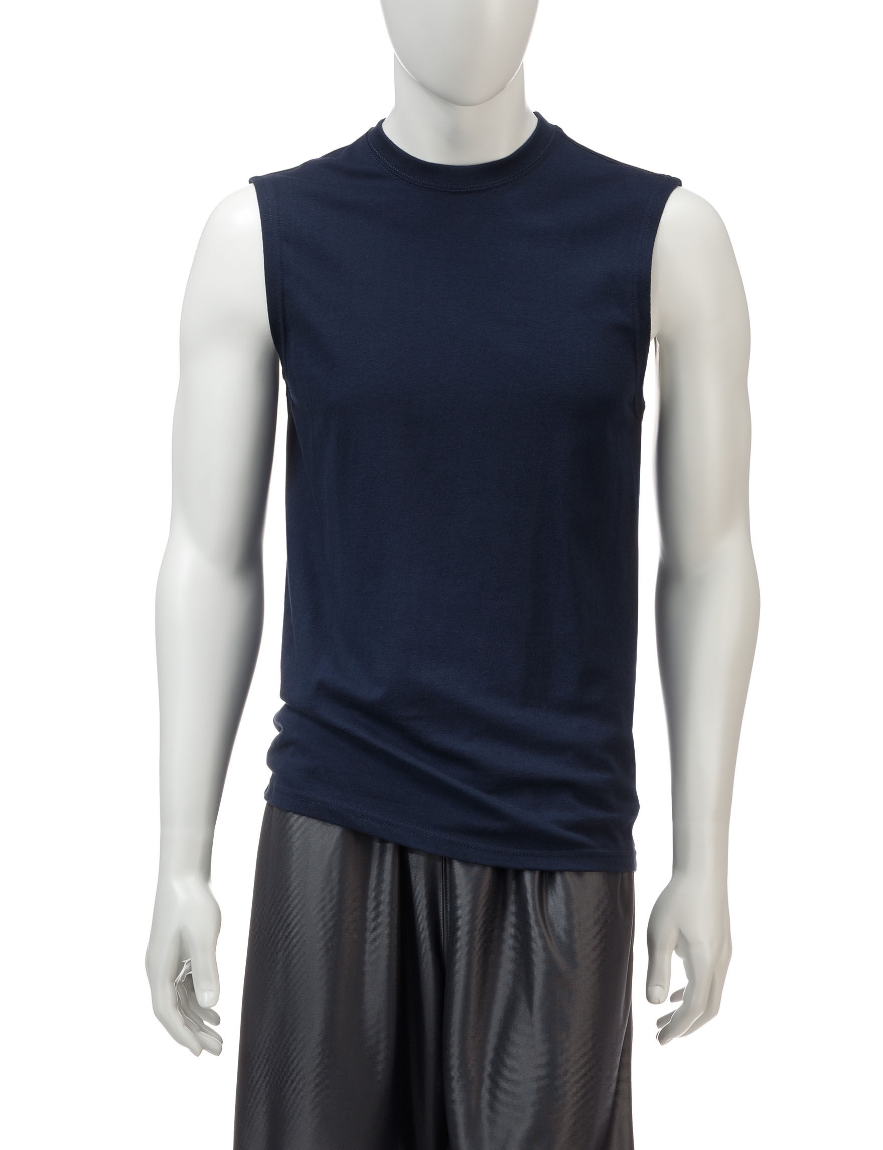 UPC 888282049579 product image for Spalding Solid Color Muscle T-shirt - Navy - XL - Spalding | upcitemdb.com