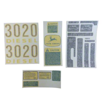 John Deere 3020 Decal Set JD 3020 Vinyl Decal JD 3020 Diesel Decal Set JD 3020 Sticker Kit D