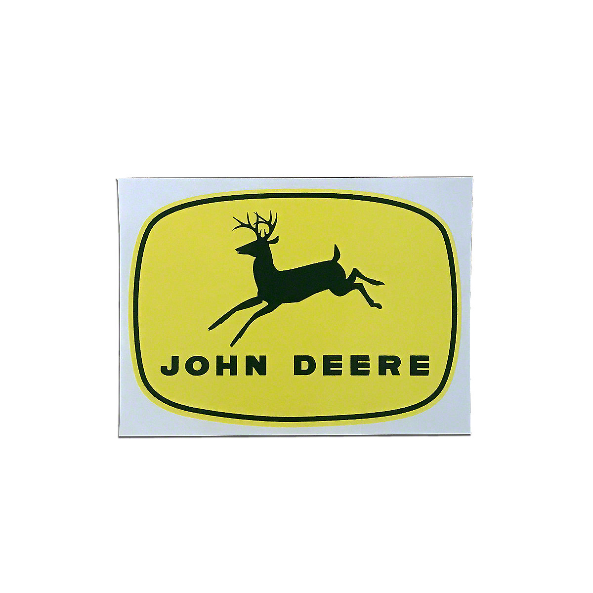 4 JOHN DEERE 2 inch 2-leg Yellow Deer on Green Computer Cut DECALS    J1948 