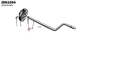 JDS1054 - STARTER HAND CRANK ASSEMBLY WITH SPINNER AND PIN FITS JD M