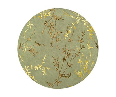A green area rug