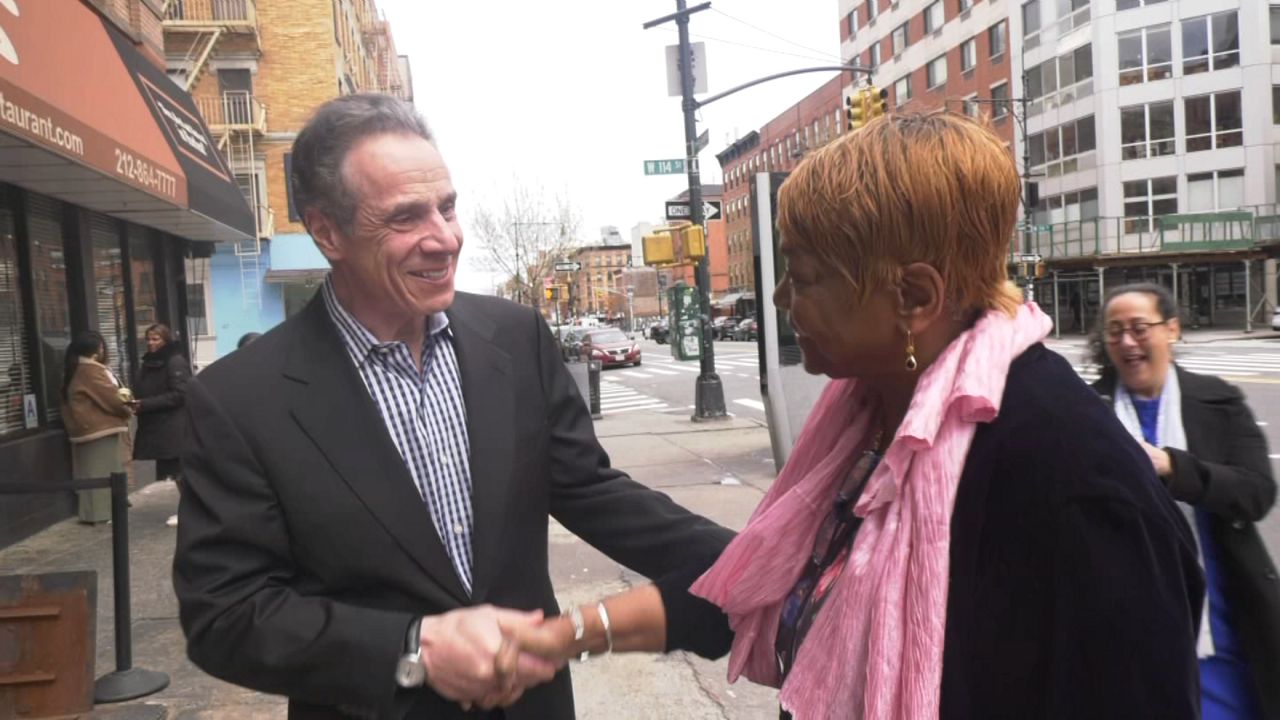 On the campaign trail, voters in Harlem have stopped the former governor on the street to thank him. (Spectrum News NY1)