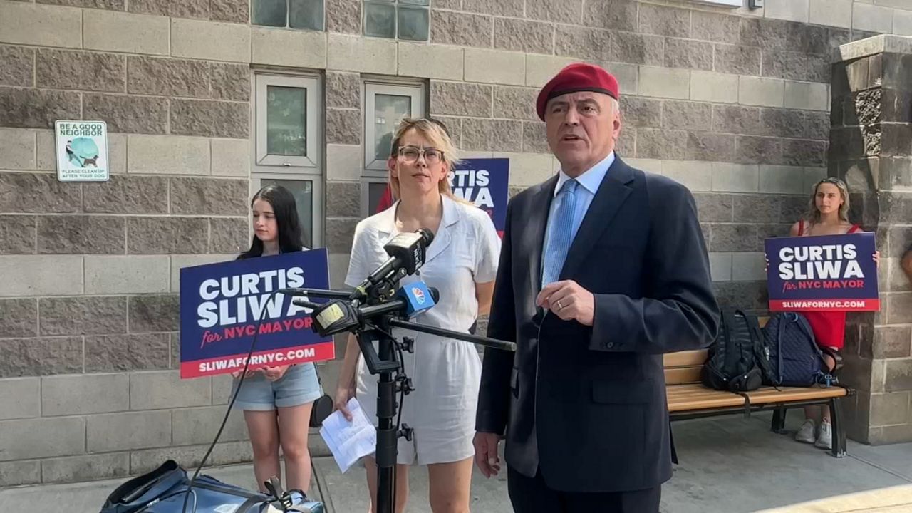 Despite public pressure for some of the candidates to drop out of the race, Sliwa says he’s not going anywhere. (Spectrum News NY1)
