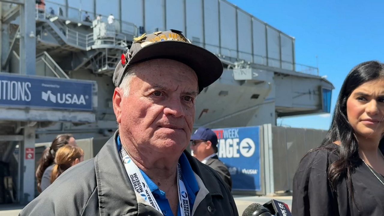 Gene Austin, a former U.S.S. Intrepid service member said his time on the ship is still fresh in his mind all these years later. (Spectrum News NY1)