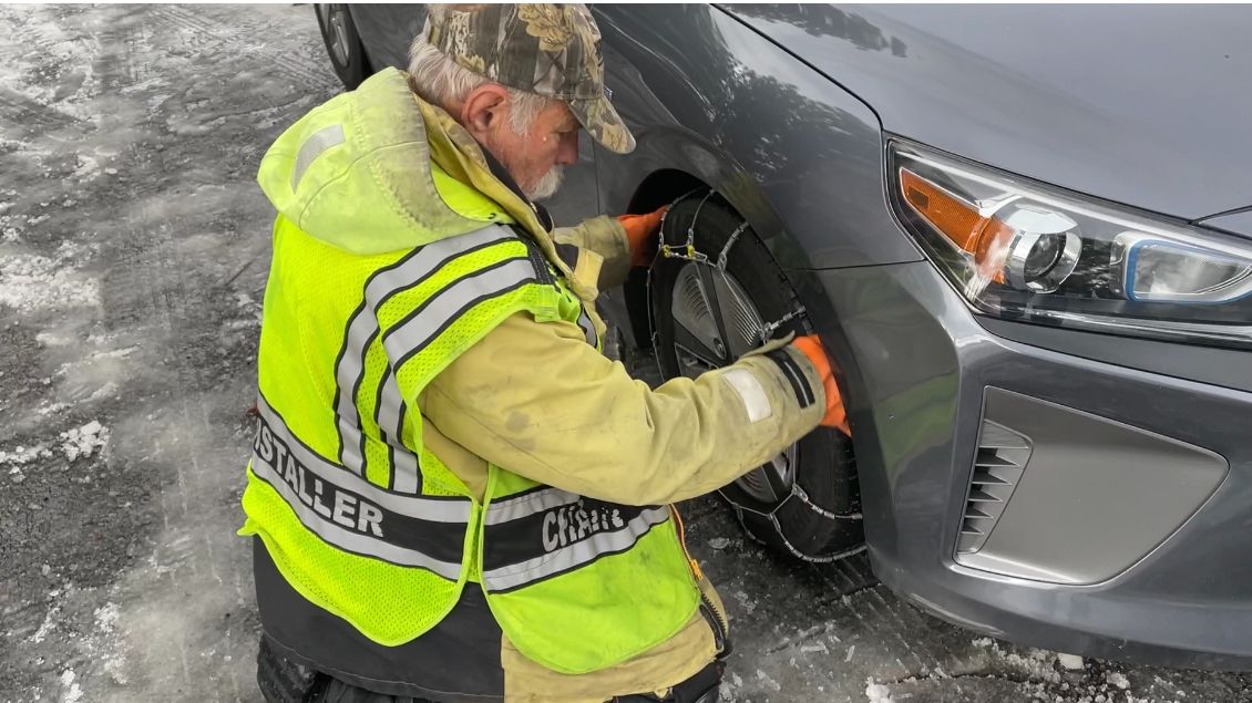 Chains required on drive to Big Bear