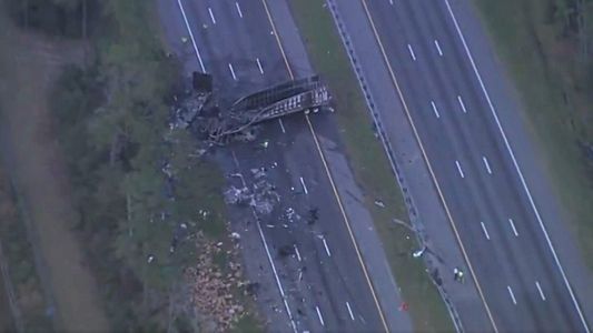 A major vehicle crash on Interstate 75 in north Central Florida killed 7 people and sent at least 6 to hospitals, authorities said. (Sky 13)