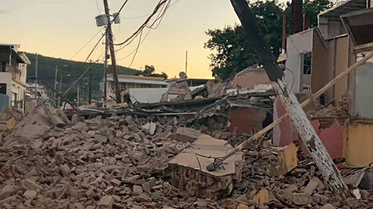 Damage can be seen in the town of Guayanilla after a powerful earthquake struck Puerto Rico on Tuesday, January 7, 2020. (Photo courtesy of the family and friends of Belisa Rivera Negron)