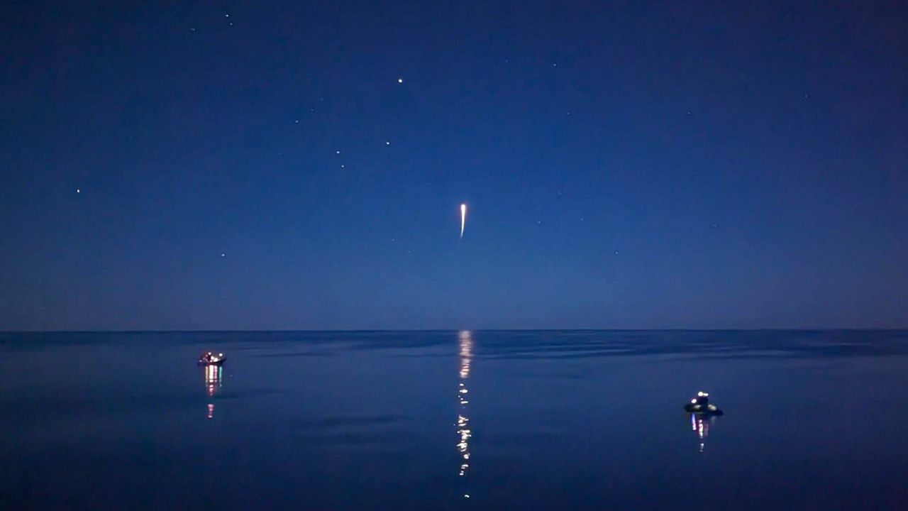 The SpaceX Dragon cargo craft splashdown off the coast of Tampa, Fla. on Wednesday. (SpaceX)