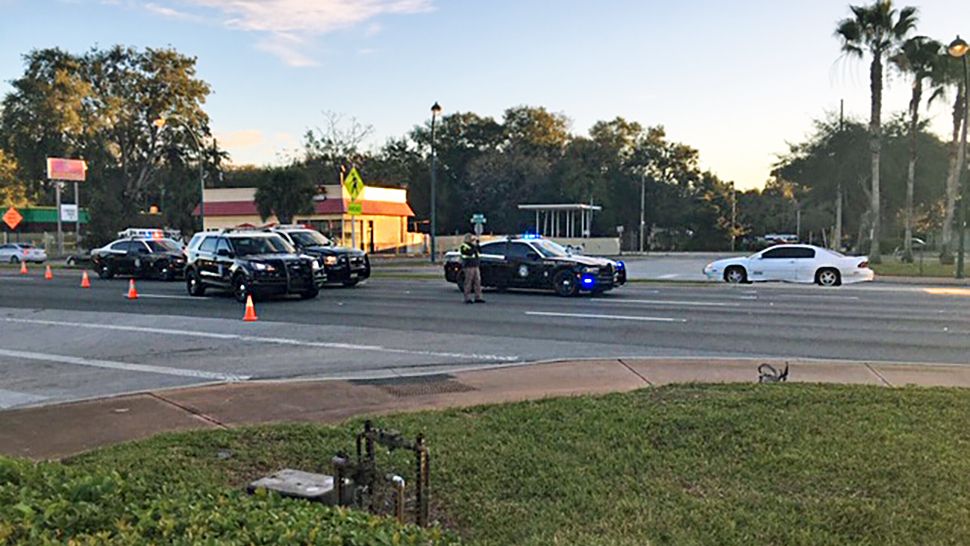 A 32-year-old male pedestrian was killed in a crash on Orange Blossom Trail on Friday. (Julie Gargotta/Spectrum News 13)