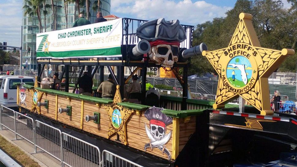 "Are you ready for the Gasparilla Parade of Pirates, we have tons of beads so be loud for Team HCSO," tweeted Chad Chronister, Hillsborough County sheriff.