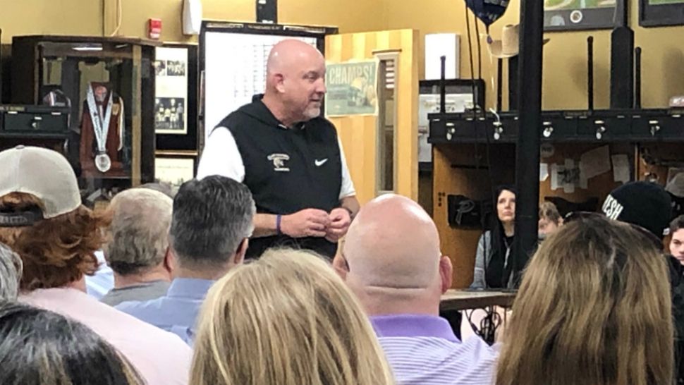 Panthers head coach Robert Weiner told his players at a standing room only meeting Thursday that he is leaving to take a college coaching job. (Katherine Smith/Spectrum Sports 360)