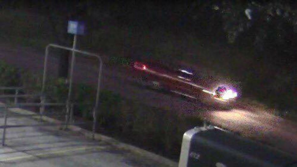 Surveillance video of four-door red truck that is believed to be the vehicle driven by the shooter that killed 7-year-old Jazmine Barnes. (Courtesy: Harris County Sheriff's Office Facebook)