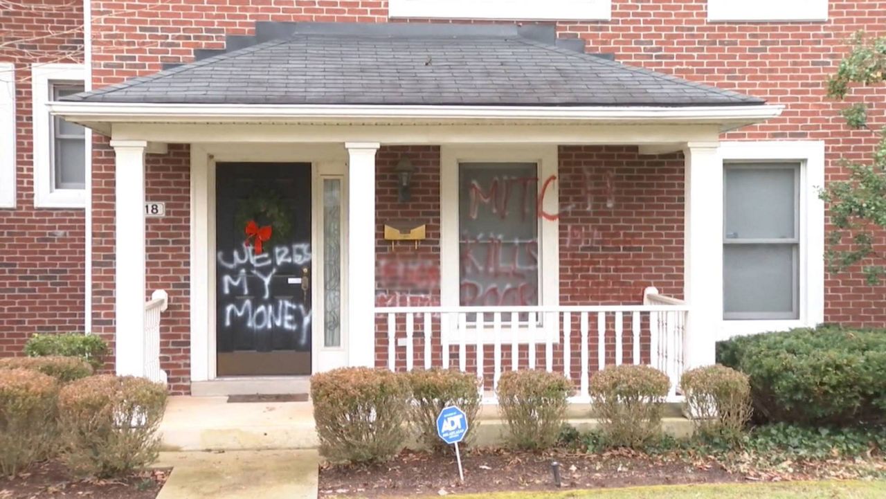 Sen Mitch Mcconnell S Home Vandalized Overnight