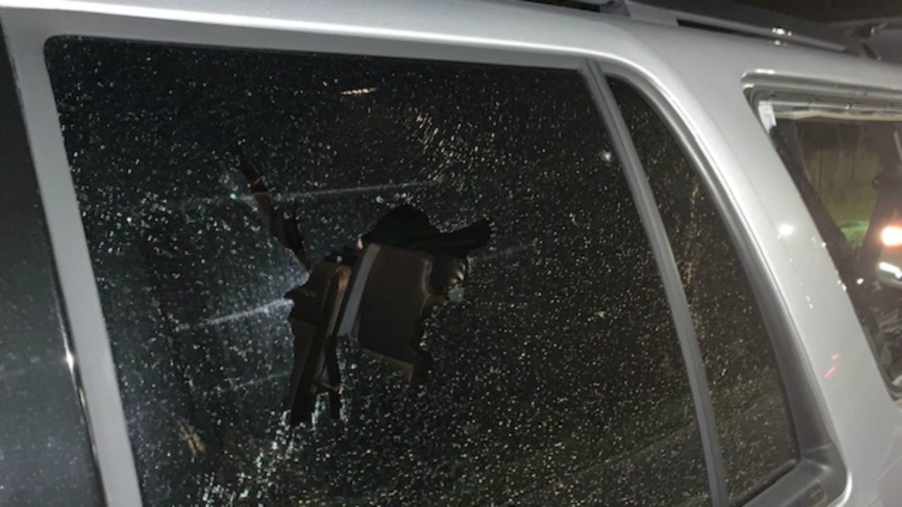 More than a dozen vehicles along Interstate 4 and Interstate 95 were damaged New Year's night in what investigators say was fire from a small-caliber gun, BB gun, or pellet gun. Many vehicles had windows blown out. (Volusia County Sheriff's Office)