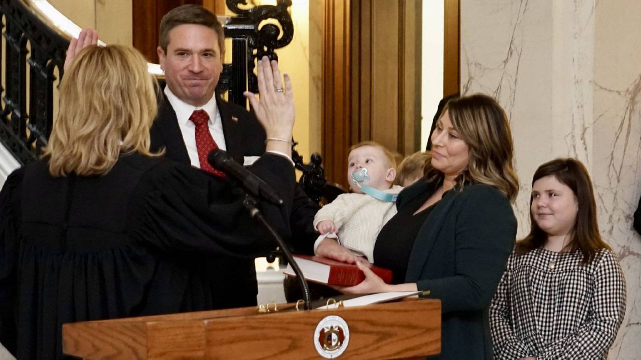 Andrew Bailey is sworn in as Attorney General of the State of Missouri Tuesday in a ceremony at the state's Supreme Court Tuesday. (Photo Credit: State of Missouri)