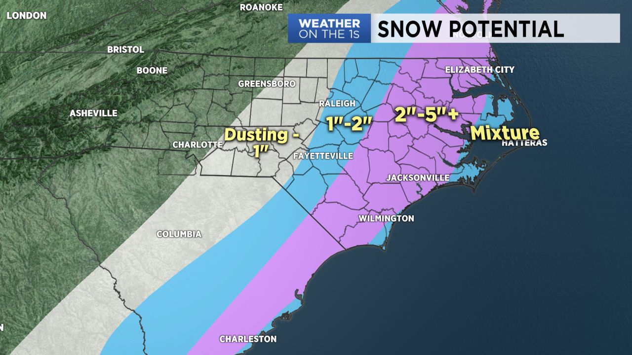 Snow potential map
