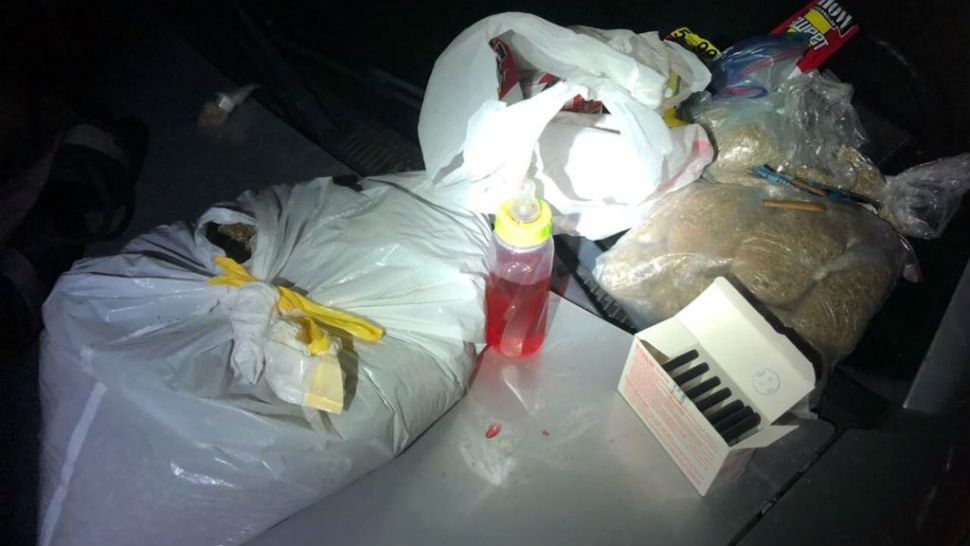 More than 190 grams of codeine and 65 ounces of marijuana found during traffic stop. (Courtesy: @WilCoSheriffPIO)