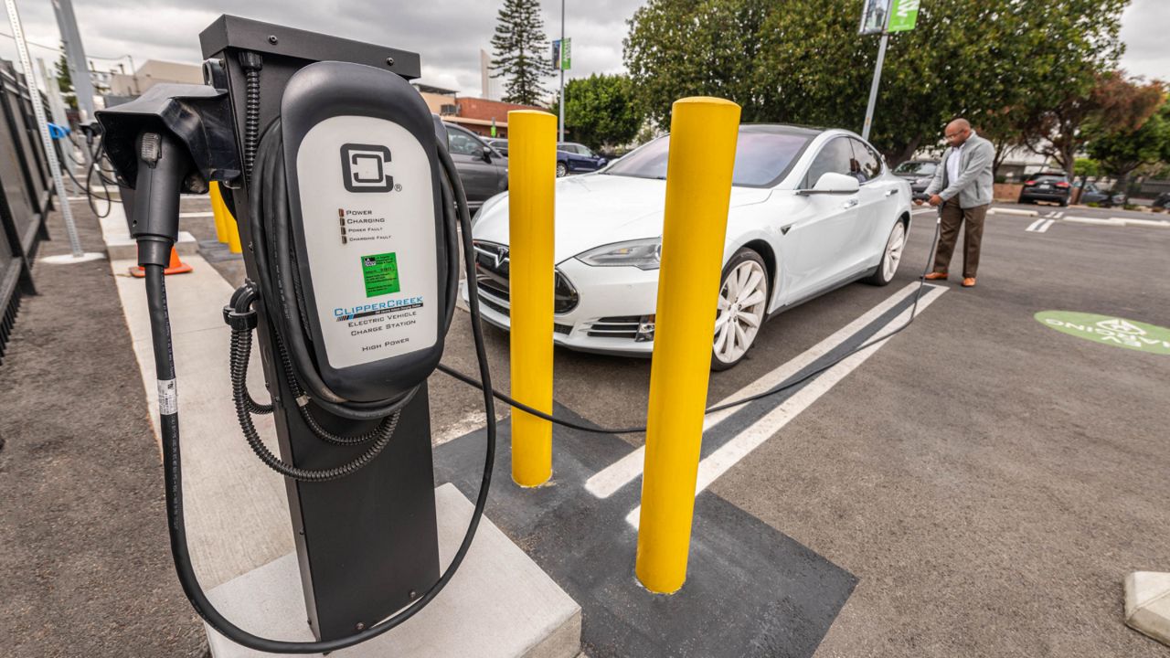 As part of the L.A. Green New Deal, the city set a target of 10,000 commercial EV chargers by 2022. (Photo courtesy of Mayor Garcetti's office)