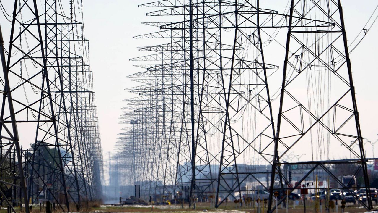 In this Tuesday, Feb. 16, 2021, file photo are power lines in Houston. (AP Photo/David J. Phillip, File)