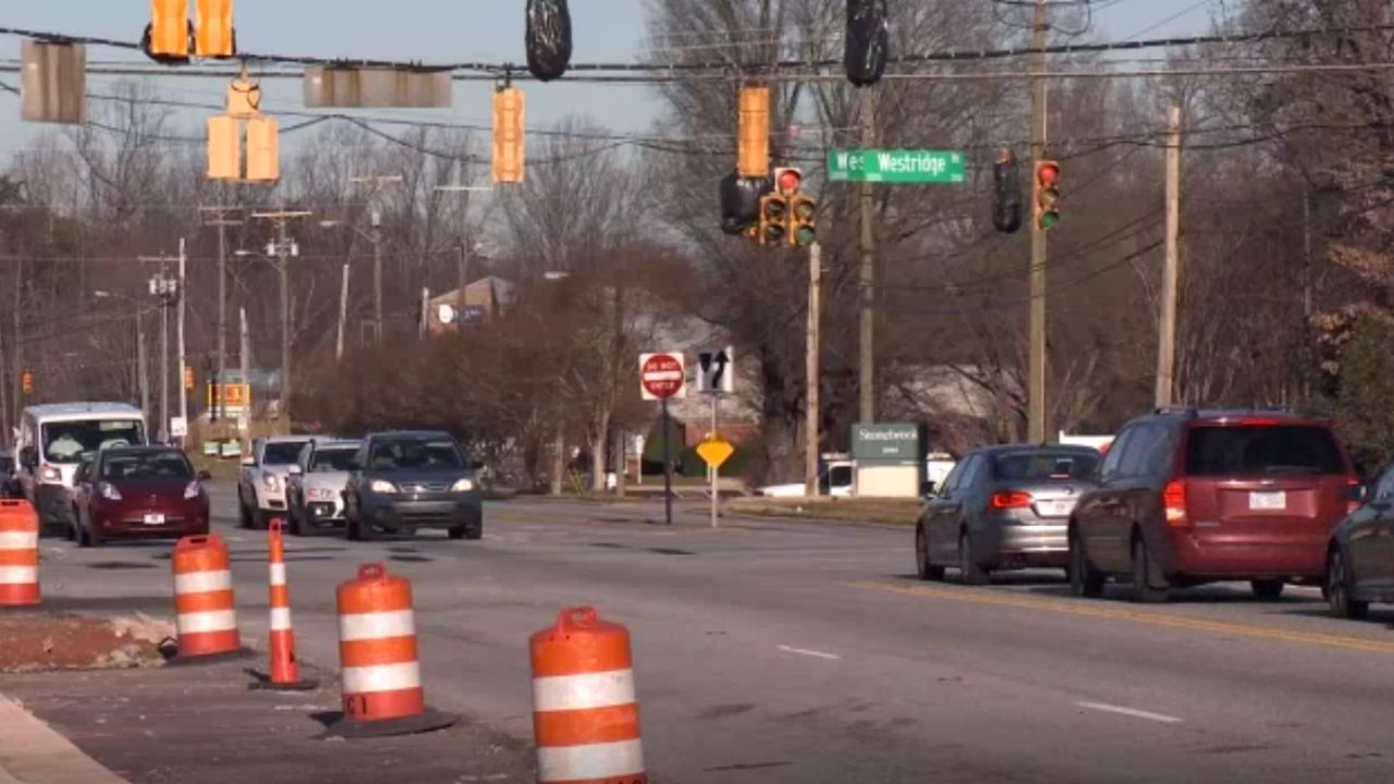 Traffic lights out in Greensboro near Cone Blvd. and Church St.