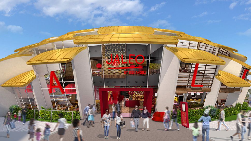 Rendering of the exterior of Jaleo by Jose Andres, a new restaurant set to open at Disney Springs. (Courtesy of ThinkFoodGroup)