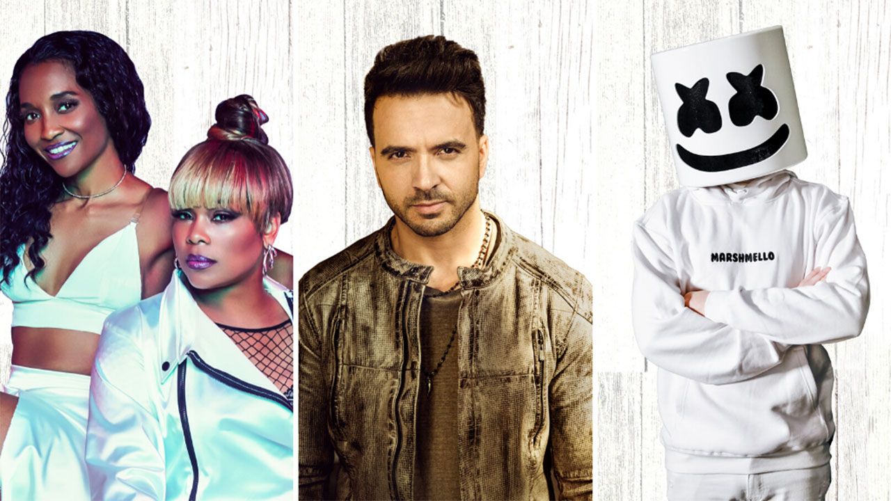 TLC, Luis Fonsi and Marshmello are among the performers coming to Universal Orlando's Mardis Gras. (Courtesy of Universal)