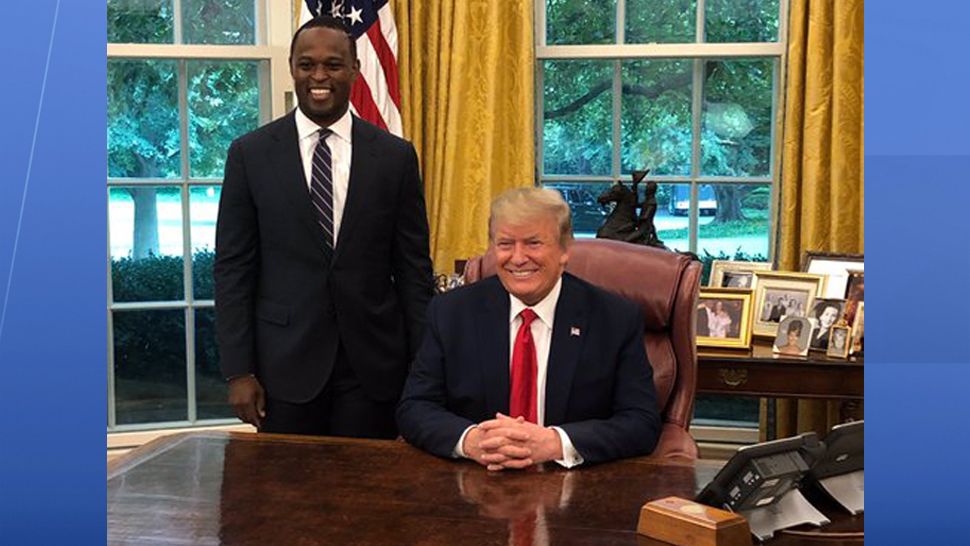 Cameron, who filed President Trump's reelection paperwork, is shown here on a visit to the White House