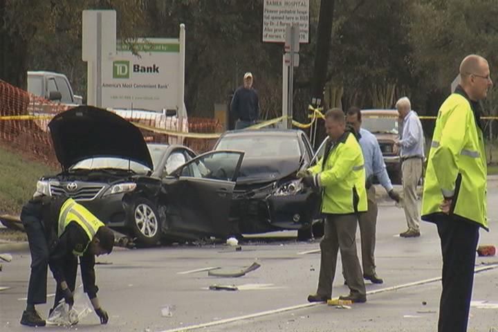 Bank Robbery Leads to High Speed Chase and Multi-Car Crash