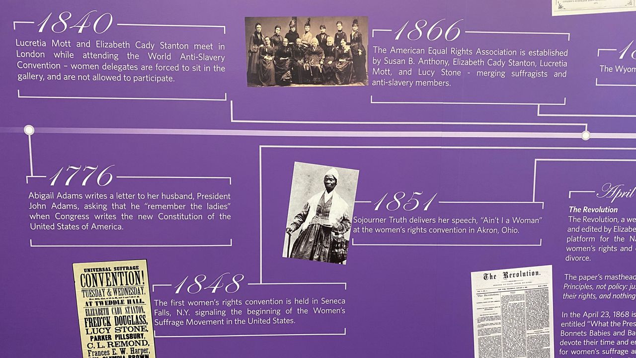 The Polk County History Center has a brand new exhibit dedicated to the women’s suffrage movement. It’s called, “The 19th Amendment at 100 Years: a Milestone of Democracy for Women’s Suffrage.” (Stephanie Claytor/Spectrum Bay News 9)