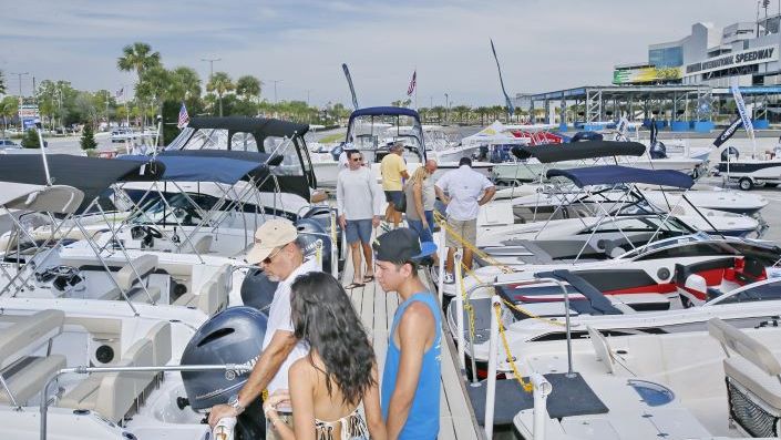 About 300 boats are on display, including bowriders, center consoles, deck boats, flats boats, freshwater fishing boats and more. (Marine Industry Association)