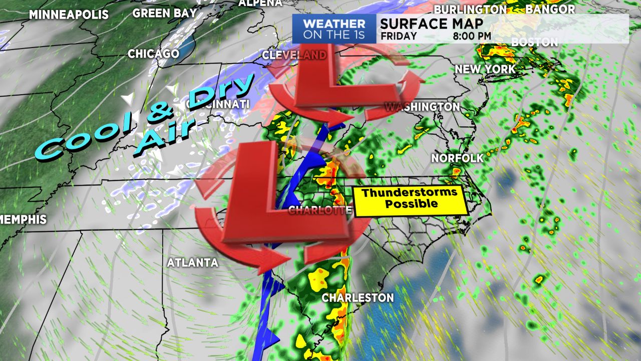 Rain, thunderstorms, and chances of snow over the next few days