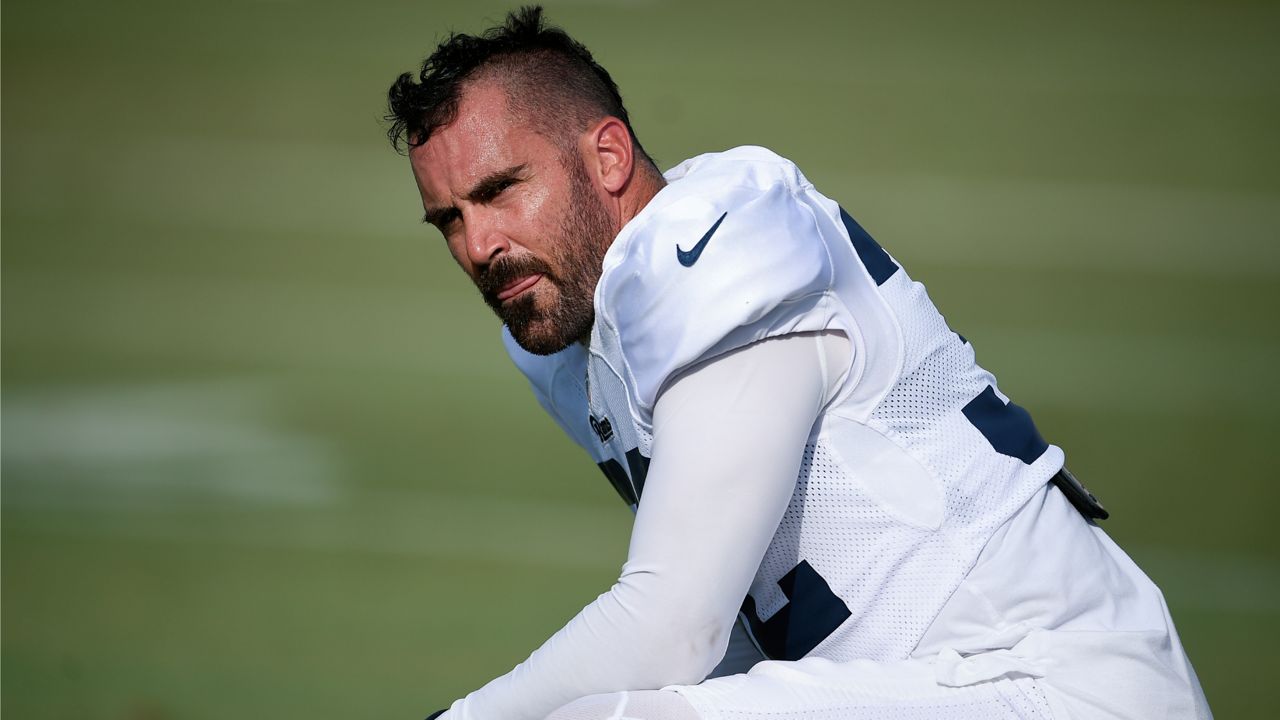 Los Angeles Rams safety Eric Weddle watches during an NFL football training camp in Irvine, Calif., on July 30, 2019. (AP Photo/Kelvin Kuo, File)