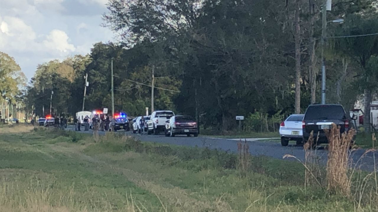 The incident started at about 12:30 p.m. Tuesday when a man tried to carjack someone near the James Redman Parkway. That driver got away. (Laurie Davison/Spectrum Bay News 9)