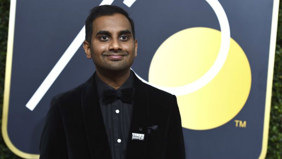 FILE - In this Jan. 7, 2018, file photo, Aziz Ansari arrives at the 75th annual Golden Globe Awards at the Beverly Hilton Hotel in Beverly Hills, Calif. Comedian Ansari has responded to allegations of sexual misconduct by a woman he dated in 2017. Ansari said in a statement Sunday, Jan. 14, that he apologized last year when she told him about her discomfort during a sexual encounter in his apartment he said he believed to be consensual. (Photo by Jordan Strauss/Invision/AP, File)