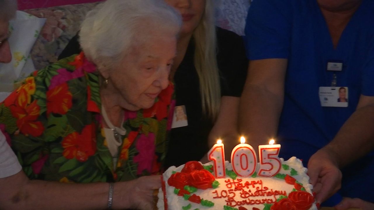 Friends and family gathered Wednesday to celebrate Barbara Peet for her big day. (Tim Wronka/Spectrum Bay News 9)