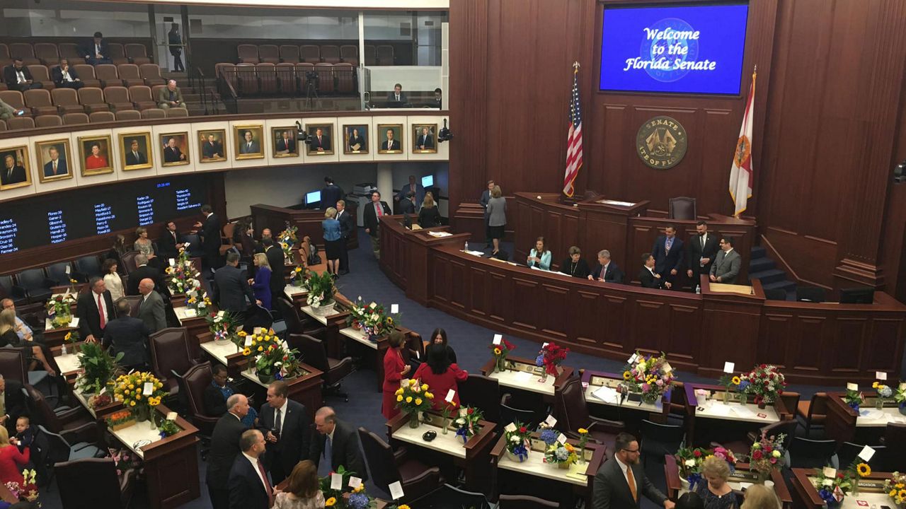 Florida Senate chambers in Tallahassee. (Spectrum News image)