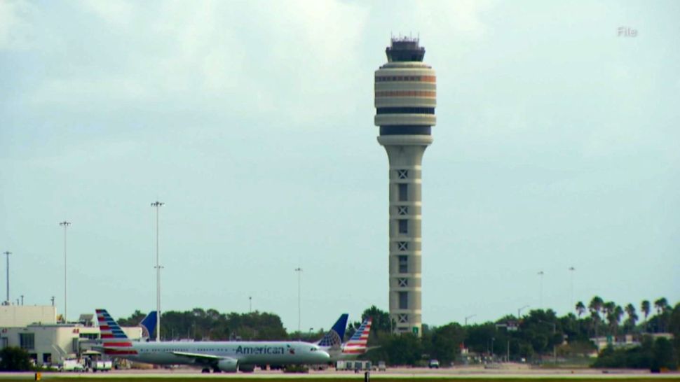 Orlando International Airport's air traffic control tower. (Spectrum News file)