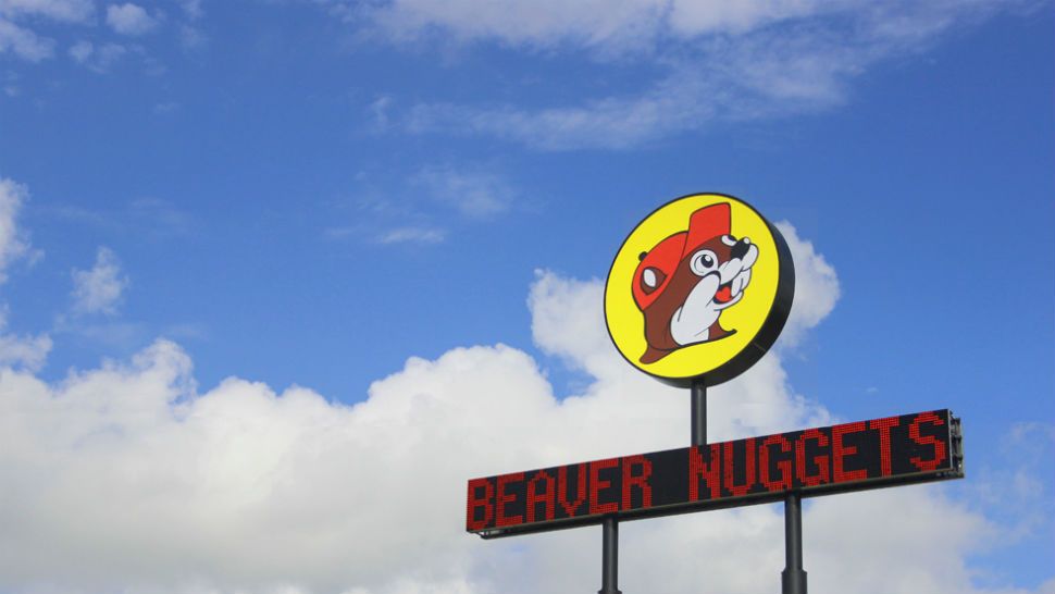 FILE-Buc-ee's sign offering its signature snack, Beaver Nuggets. Image/viviandnguyen_, Flickr