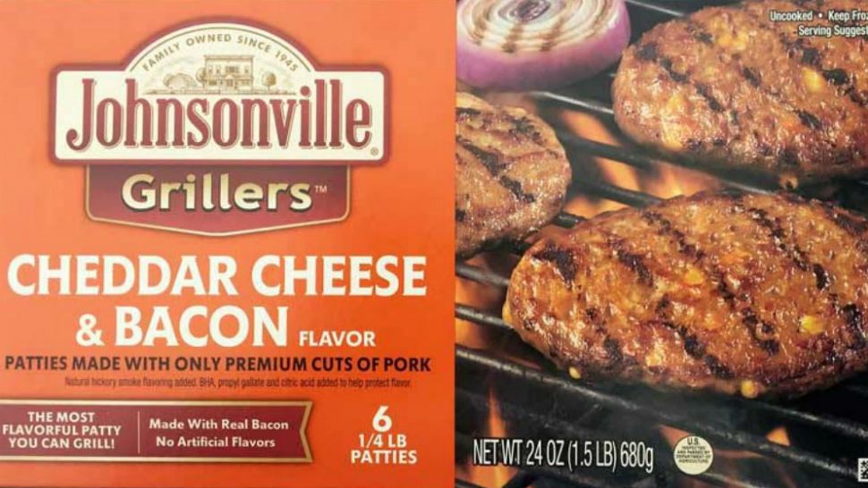 Tens of thousands of pounds of frozen pork patties are being recalled because of concerns they could contain black rubber. (Department of Agriculture)
