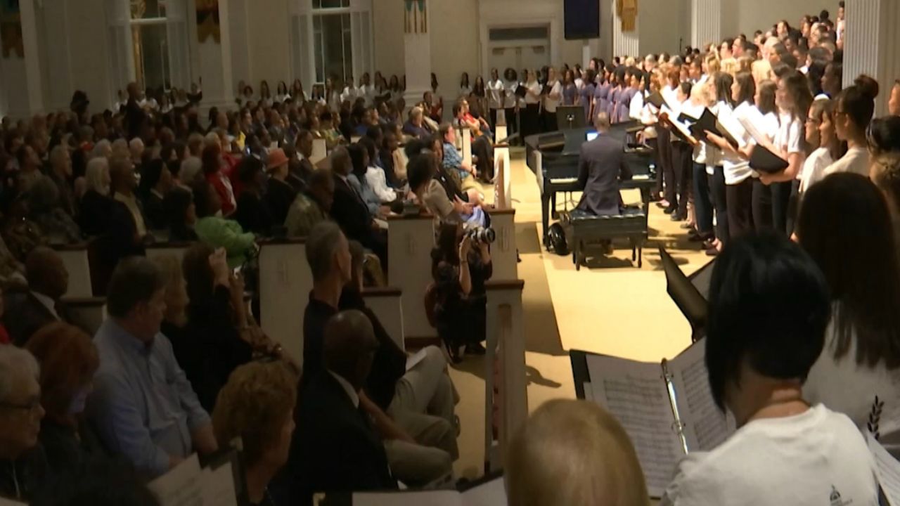 The Orlando Choral Society, local high school choirs and the Aeolians of Oakwood University in Huntsville, Ala., were among the groups of singers to take part in the event. (Justin Soto/Spectrum News 13)