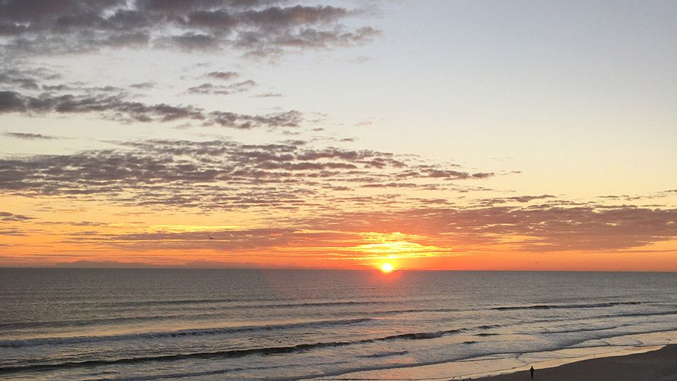 Submitted via the Spectrum News 13 app: Sunrise in Daytona Beach Shores, Friday, Jan. 18, 2019. (Courtesy of Marilyn Adams)