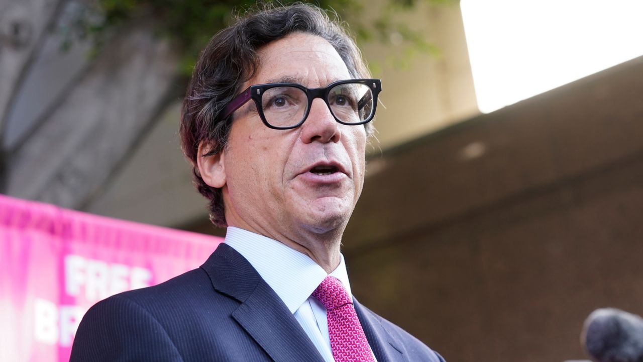 Britney Spears' attorney, Mathew Rosengart speaks outside the Stanley Mosk Courthouse, Wednesday, Sept. 29, 2021, in Los Angeles. (AP Photo/Chris Pizzello)