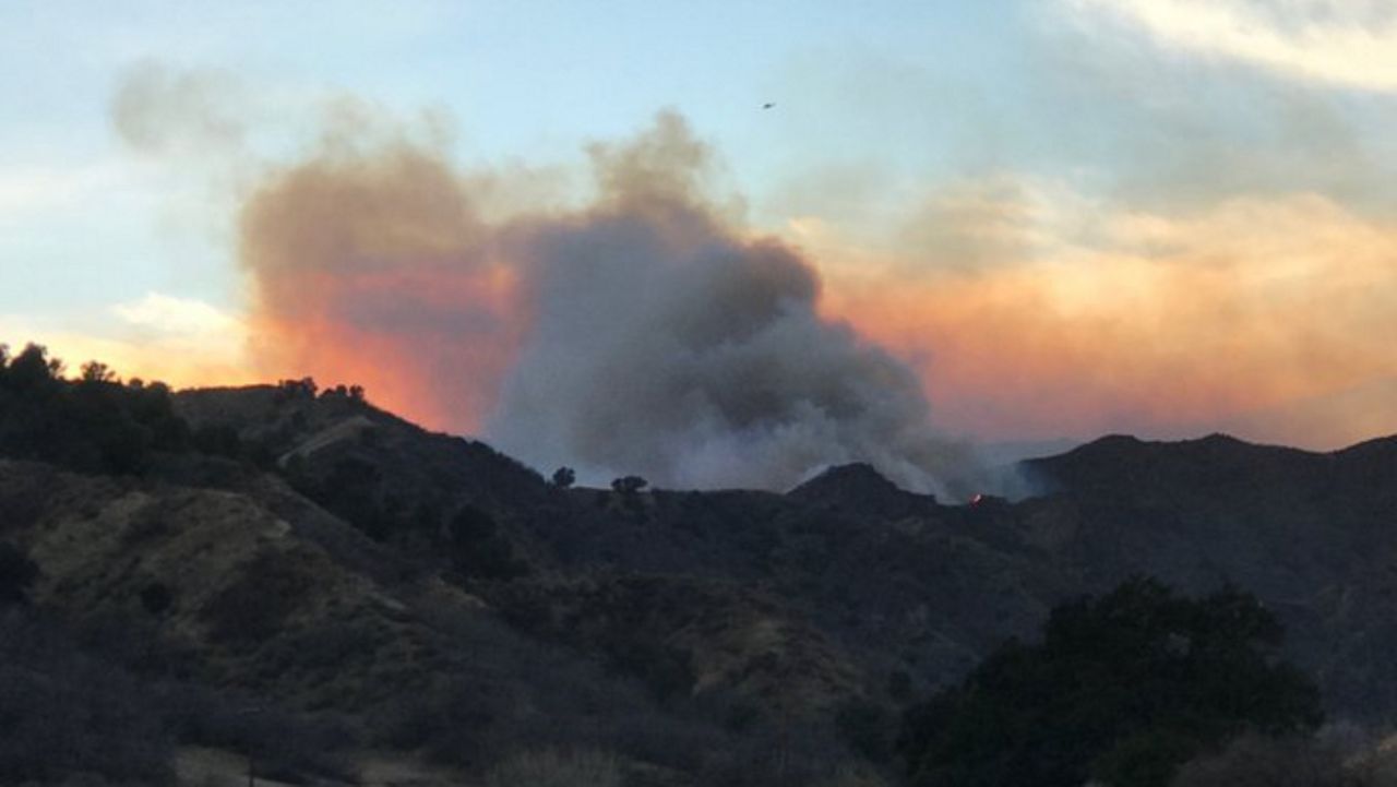 Towlsey Fire in Santa Clarita. Photo courtesy of LA County Fire Department.