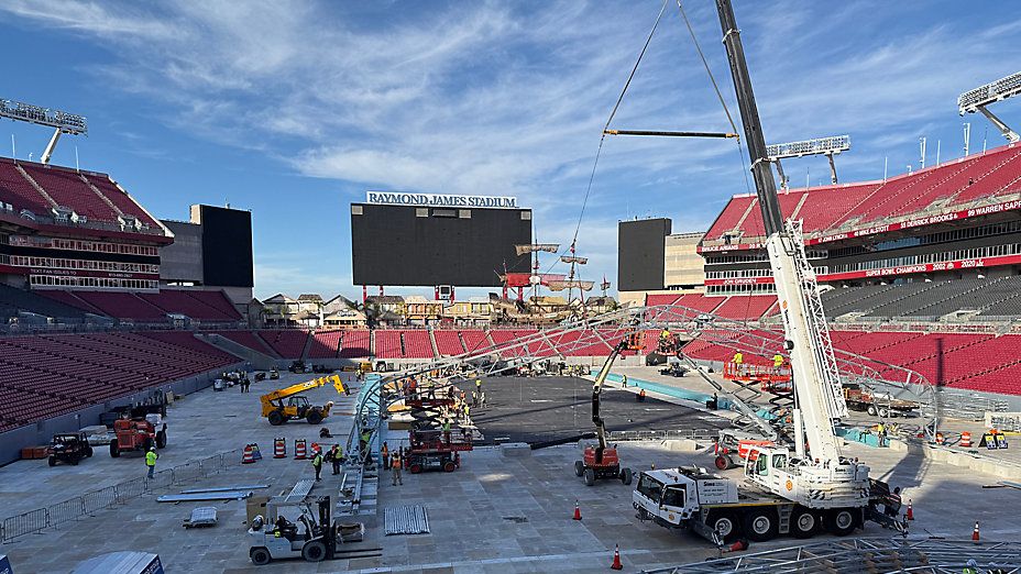 Rink construction begins for NHL Stadium Series game at Raymond James Stadium