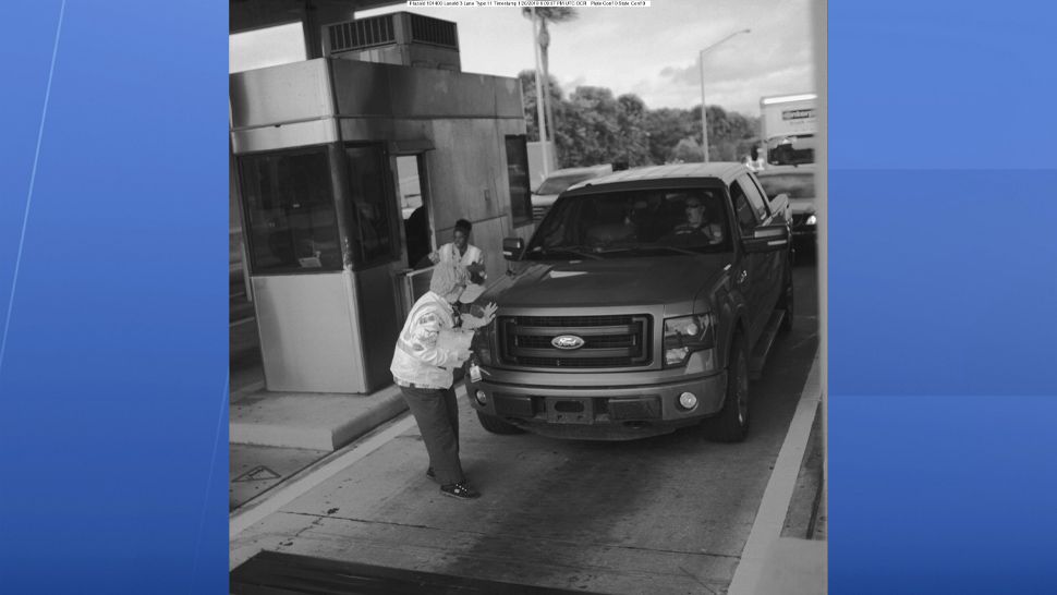 The Florida Highway Patrol is searching for a driver who they say hit a toll booth worker and fled the scene. (Courtesy of the Florida Highway Patrol)