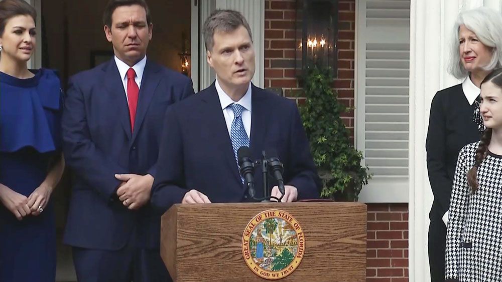 Carlos Muñiz speaks after Gov. DeSantis announced him as the third Supreme Court appointee. (Spectrum News)